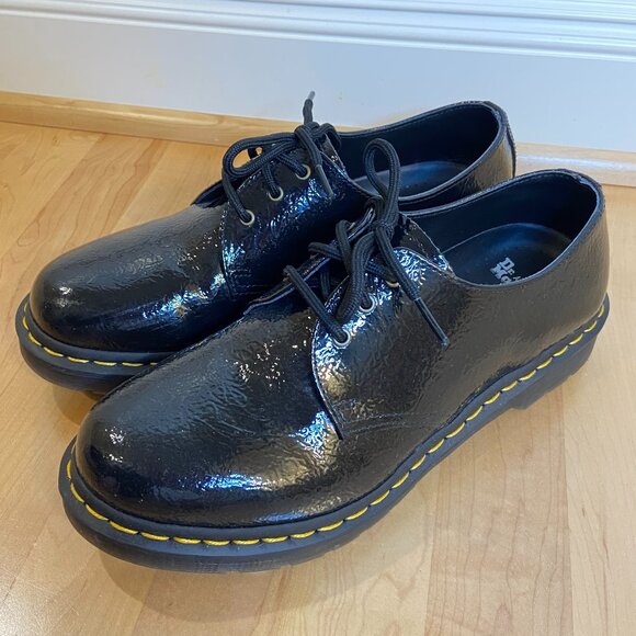 Dr. Martens textured patent leather oxfords - black - Picture 1 of 8